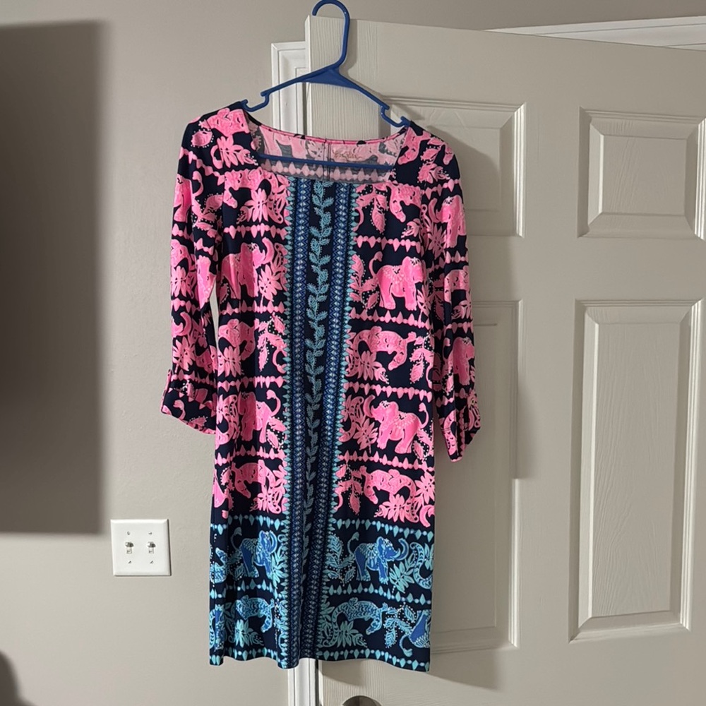 Lilly Pulitzer Sheath Dress in Pink and Blue for Casual Resort Wear